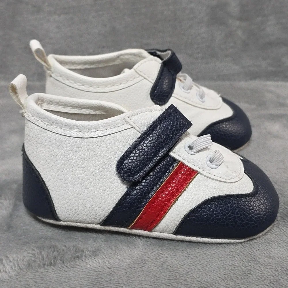 First Steps Baby Shoes 6-9‎ Months Red White Blue